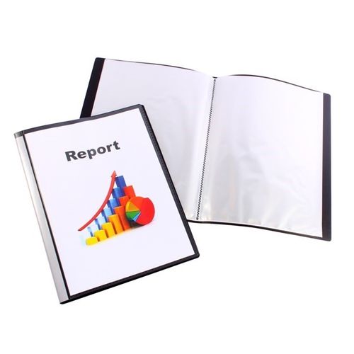 Bantex Fixed Insert Display Book PP A4 20 Pockets Black